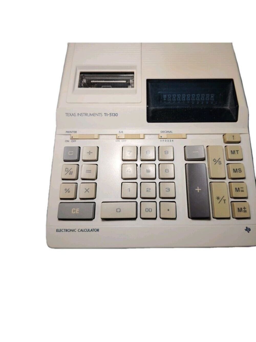 Vintage Texas Instruments TI-5130 Electric Calculator For Parts Not Working - Picture 2 of 9